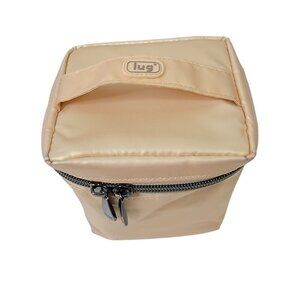 Lug Box Top Mini Cosmetic Bag – Champagne Beige, Compact & Travel-Ready